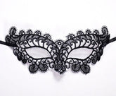 Nessiworld Black Color Lace Cut Lace Embroidered Prom Party Mask No 10